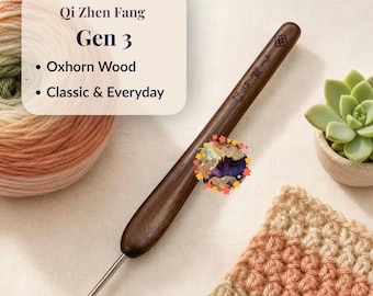 Qi Zhen Fang Gen 3 Oxhorn Wood Crochet Hook, Hand-polished Tip - Etsy
