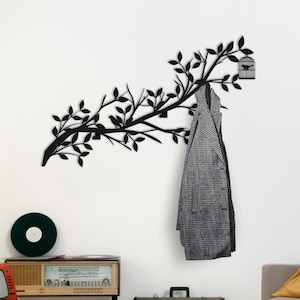 Perchero de pared moderno con forma de rama de árbol, organizador extragrande para entrada, ganchos decorativos, soporte para bolsos, perchero, ganchos de pared, ideal para regalo de Navidad.