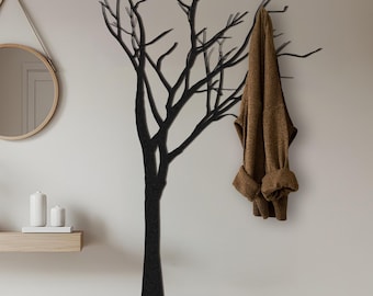 Appendiabiti in metallo a forma di albero con ganci da parete – Moderno organizer per ingresso
