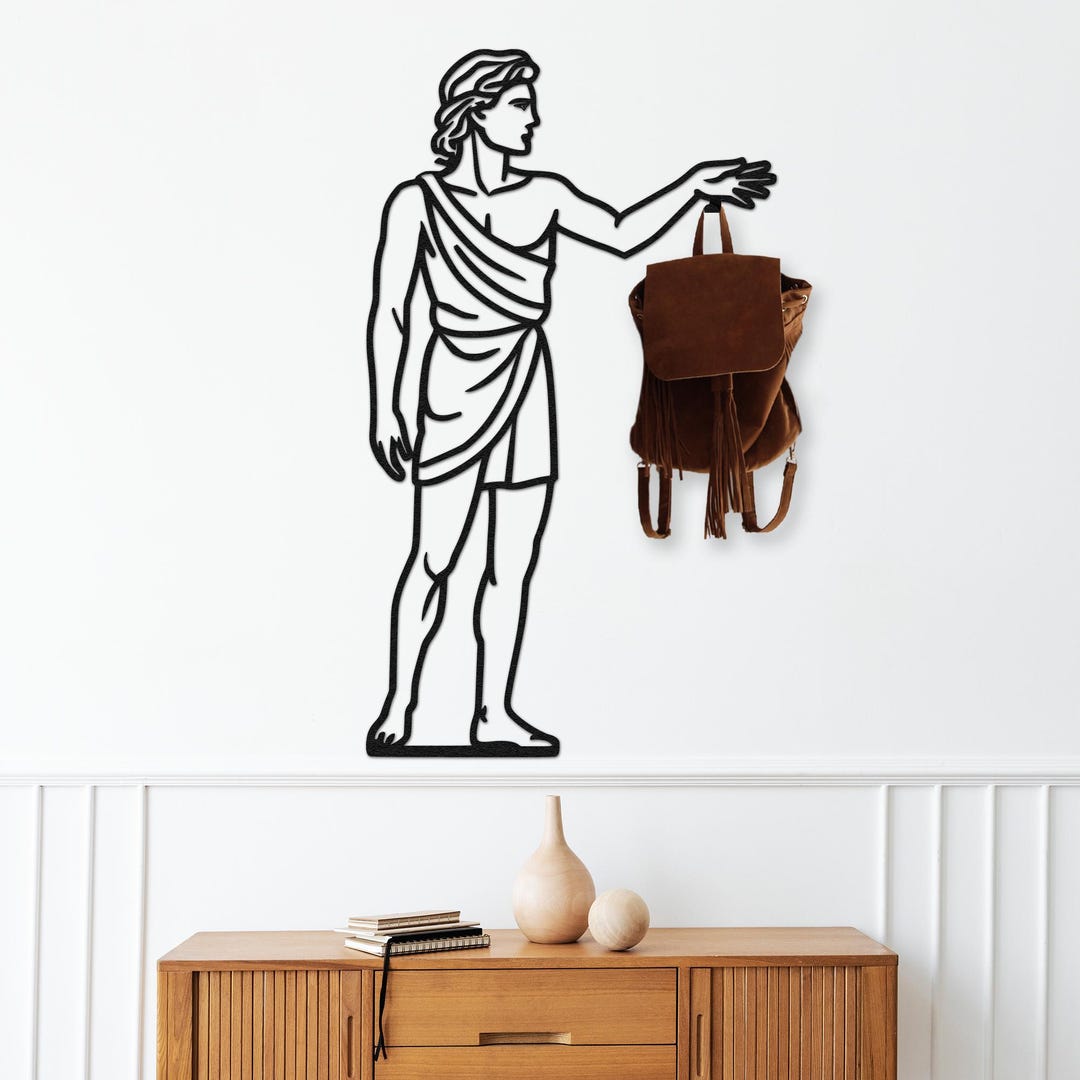 Apollo Wall Hook: Greek Statue Metal Coat Rack, Mythology Decor - Etsy