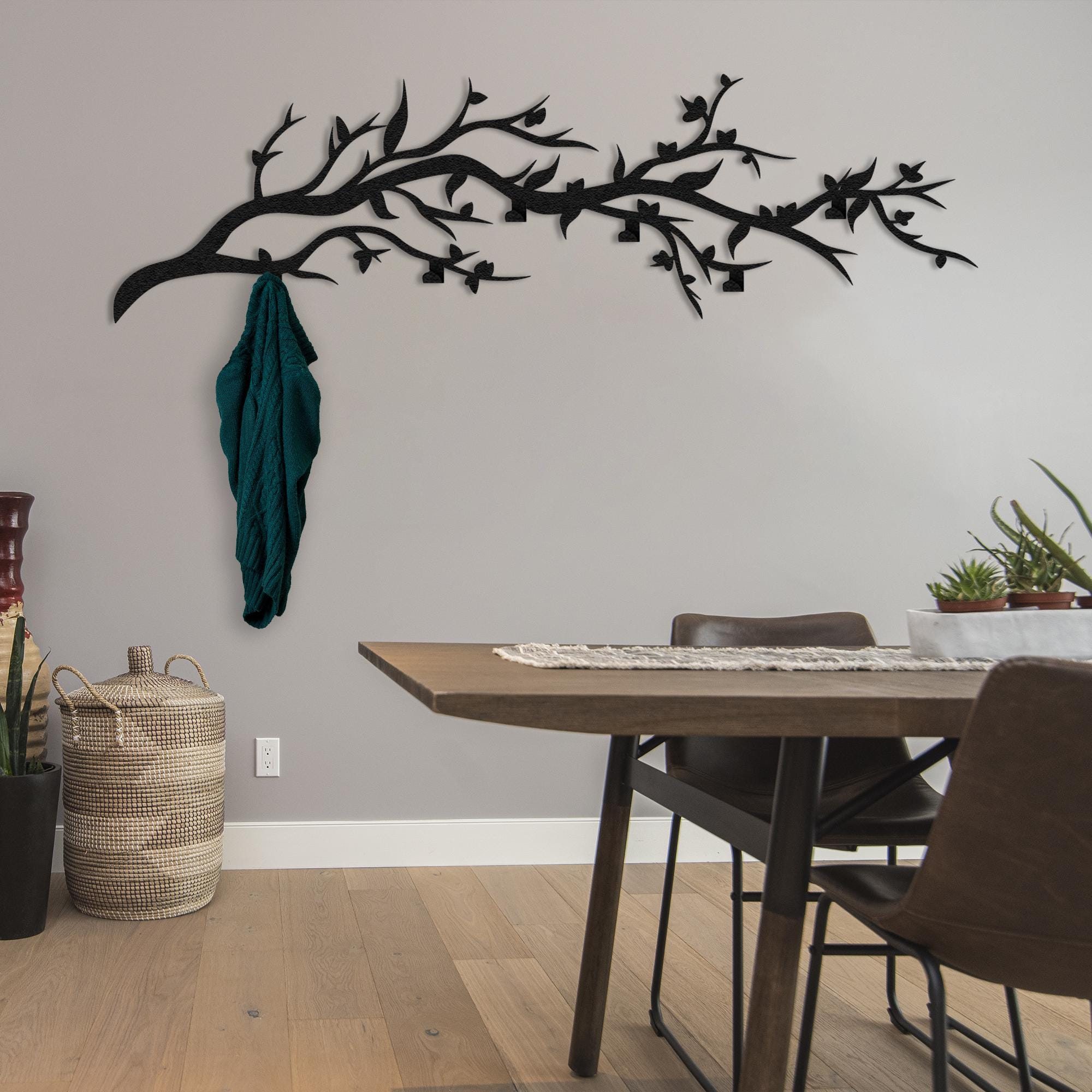Modern Metal Tree Branch Coat Rack: Entryway Wall Decor - Etsy
