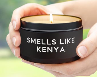Kenia Duftkerze: Kokosnuss-Soja-Wachs Aromatherapie-Dose - USA Handgegossen