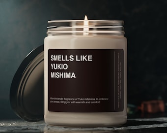 Yukio Mishima Candle: Sun and Steel Scented Soy Wax Candle