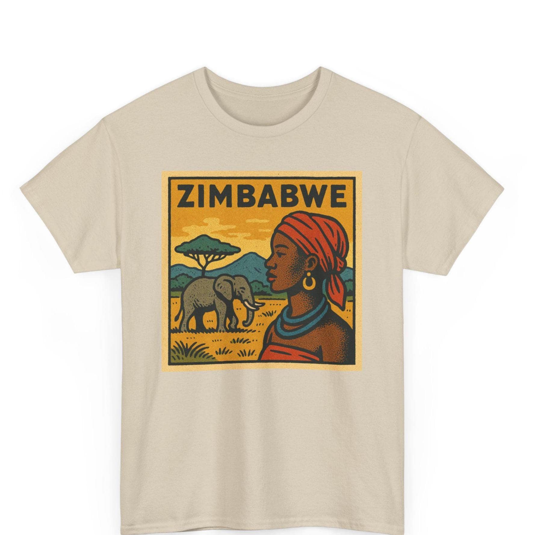 Vintage Zimbabwe Tee - Etsy vintage zimbabwe cotton shirt