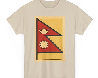 Nepal Flag T-Shirt Unisex: Retro Kathmandu Tee