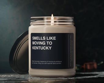 Moving to Kentucky Candle Gift, Scented Soy Wax Candle