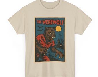 Retro Comic Werewolf T-Shirt: Spooky Horror Fan Tee