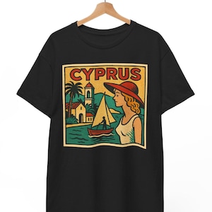 Cyprus Comic Retro T Shirt, Vintage Island Pride Graphic Tee For Men And Women, Unisex Cypriot Heritage Shirt, Gift Travelers, Mediterranean