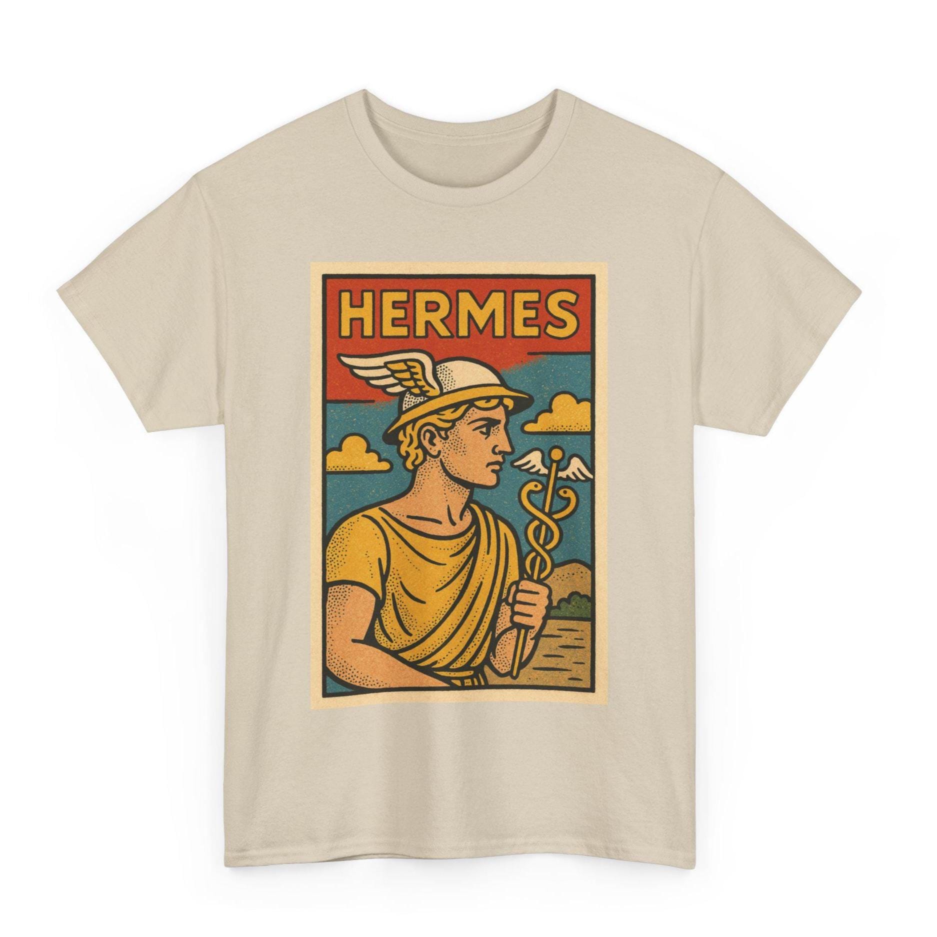 トップス HERMES vintage T-shirt Hermes Retro Comic T Shirt Unisex | Vintage Greek Messenger