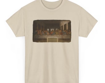Camiseta de La Última Cena: Camiseta de arte estilo cómic retro, obra maestra icónica de Da Vinci