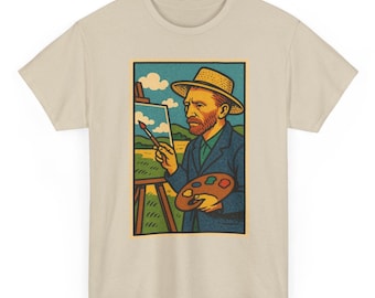 Van Gogh Retro T-Shirt | Post-Impressionist Art Tee | Classic Painter Shirt