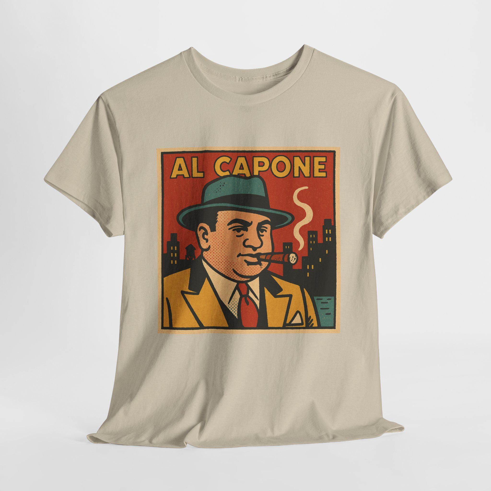 アル・カポネ コミック T シャツ: レトロ ギャング グラフィック T 