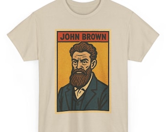 ジョン・ブラウンTシャツ：レトロコミック奴隷解放運動のヒーローTシャツ