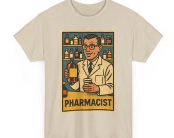 Pharmacist T-Shirt: Vintage Retro Comic  Pharmacy Gift