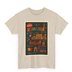 Romania T Shirt Unisex | Vintage Bucharest Graphic Tee | Eastern European Heritage Shirt | Cool Gift for Romanian Soul Culture Lovers