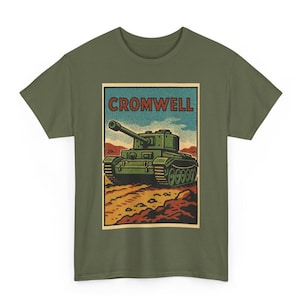 Cromwell Tank T-Shirt: Retro Comic Style WWII British Armor Tee