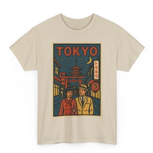 Tokyo Retro Comic T-Shirt: Vintage Japan Cityscape Graphic Tee