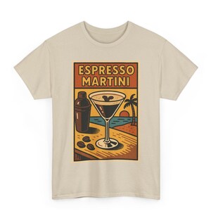 Espresso Martini Retro Comic T Shirt Unisex | Vintage Cocktail Graphic Tee | Bold Coffee Liquor Style | Gift For Her | Funny Night Out