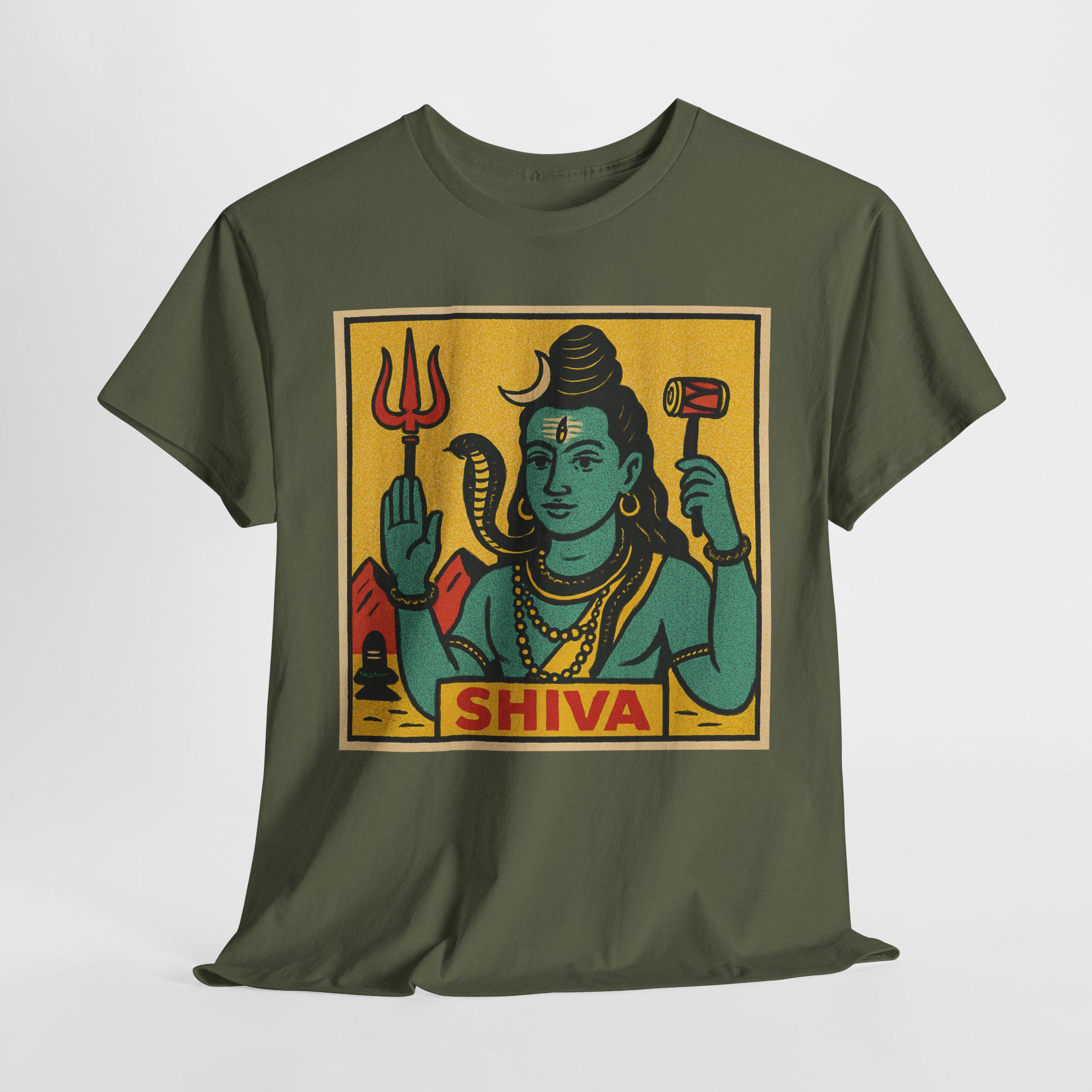 Shiva Retro Comic T-shirt: Hindu God Pop Art Graphic Tee - Etsy