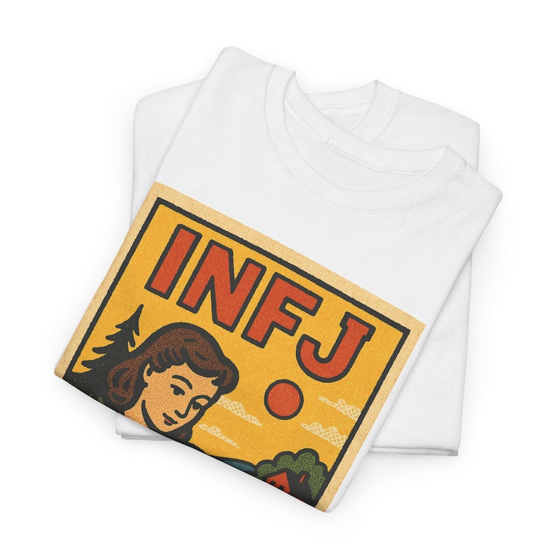 INFJ Advocate T-Shirt: Retro Comic Style, Empath Gift White