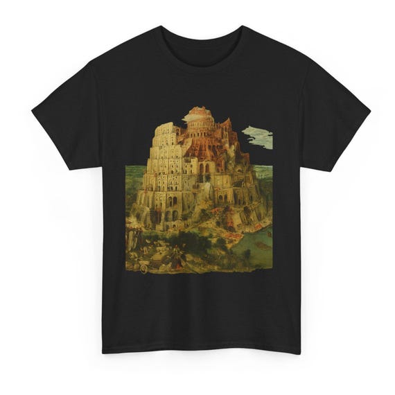 バベルの塔Tシャツ：ピーテル・ブリューゲル ルネサンス美術、聖書の