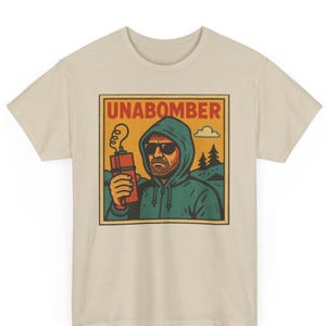 Camiseta de cómic de Unabomber: camiseta retro con meme de crímenes reales