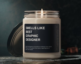 Grafikdesigner-Kerzengeschenk riecht nach Grafikdesigner-Kerze Souvenir duftendes Sojawachskerzenglas 9oz für Freund