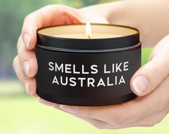 Australia Scented Candle: Coconut Soy Wax Tin Candle Gift