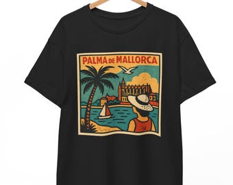 Palma De Mallorca T-Shirt: Retro Comic Spanish Island Tee