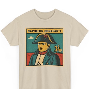 Napoleon Bonaparte T-shirt: Retro komisk fransk ikon popkonst-t-shirt