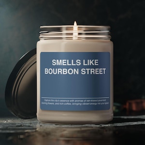 Bourbon Street Candle New Orleans Gift Smells Like Bourbon Street Candle Souvenir Scented Soy Wax Candle Jar 9oz For Friend