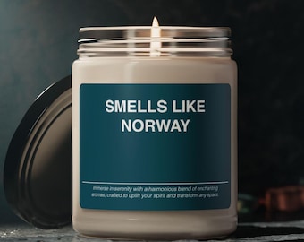Norway Candle Gift Smells Like Norway Norwegian Travel Candle Souvenir Scented Soy Wax Candle Jar 9oz For Friend