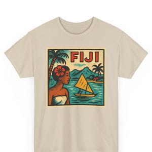 Fiji Retro Comic T Shirt Unisex | Vintage Fijian Graphic Tee | Cool Island Pride Shirt | Travel Lover Gift Idea | Soft Cotton Streetwear