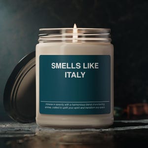 Italy Candle Gift Smells Like Italy Travel Rome Italian Candle Souvenir Scented Soy Wax Candle Jar 9oz For Friend