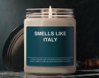 Italy Scented Candle: Rome Travel Souvenir, Soy Wax Candle (9oz)