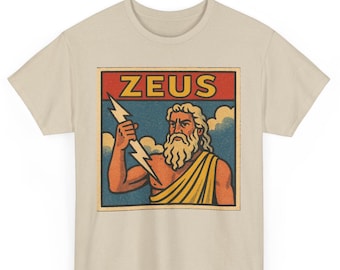 Zeus Retro Comic T-Shirt: Greek God Pop Art Tee