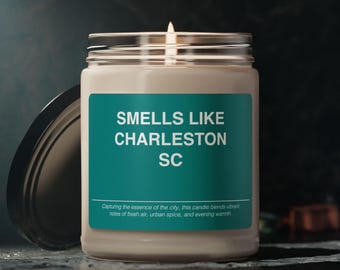 Cadeau bougie Charleston en Caroline du Sud : bougie parfumée à la cire de soja
