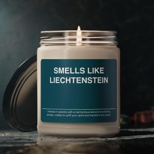 Liechtenstein Candle Gift Smells Like Liechtenstein Travel Candle Souvenir Scented Soy Wax Candle Jar 9oz For Friend