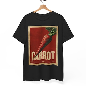 Carrot Vegetable Retro Food Graphic T Shirt Unisex