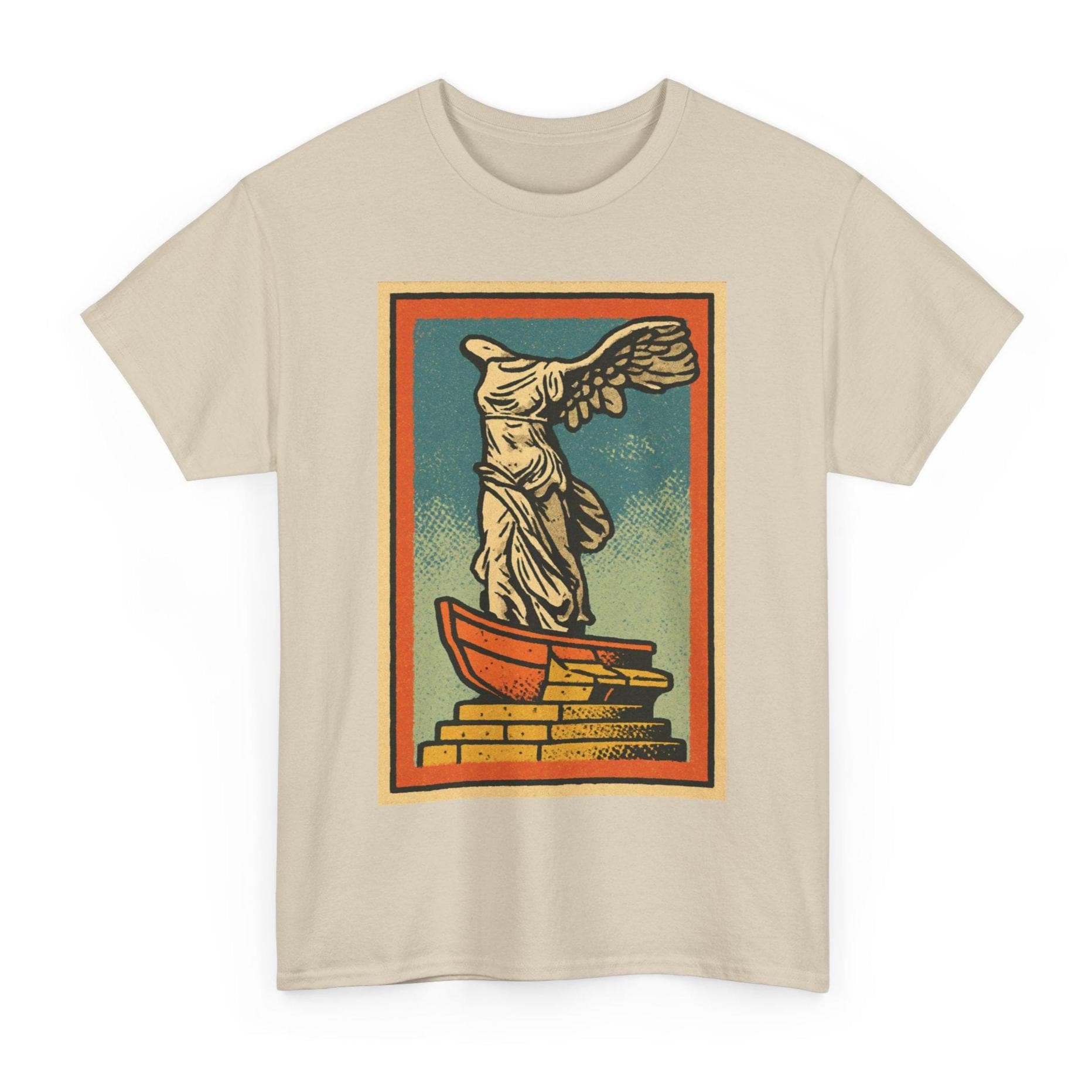 サモトラケのニケTシャツ（ユニセックス）｜レトロコミック風ギリシャ 