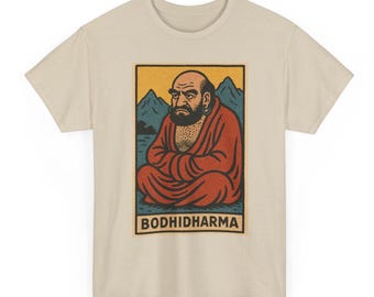 Bodhidharma T-Shirt | Zen Buddhism Tee | Ancient Monk Philosophy Shirt