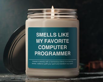 Computer Programmer Kerze: Duftendes Sojawachs Geschenk, 9oz