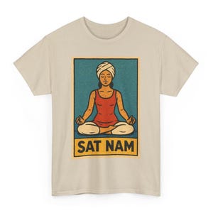 Sat Nam Yoga T-Shirt: Retro Comic Style Spiritual Tee