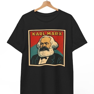 Karl Marx Comic T Shirt, Retro Vintage Philosopher Graphic Tee For Men And Women, Unisex Political Humor Shirt, Socialist Icon Revolutionary