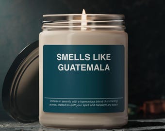 Guatemala Scented Soy Wax Candle: Travel Souvenir Gift