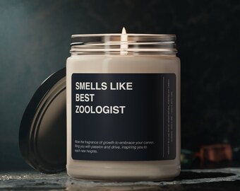 Zoologist Gift Candle: Scented Soy Wax Candle - 9oz Jar