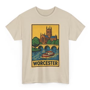 Worcester-T-shirt, uniseks | City-T-shirt in retro-komische stijl | Vintage Massachusetts Pride | Cool cadeau voor Worcester MA Lovers Locals