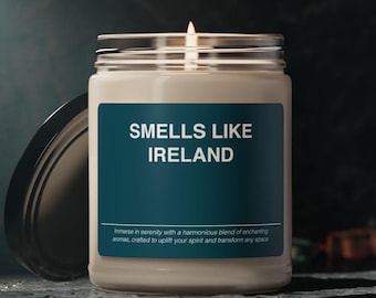 Ireland Candle Gift Smells Like Ireland Irish Candle Souvenir Scented Soy Wax Candle Jar 9oz For Friend