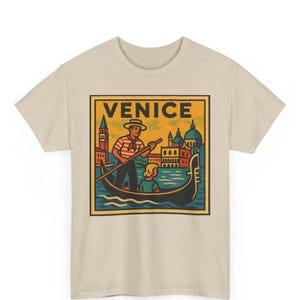 Venice Comic T Shirt Unisex Retro Style | Vintage Italy Graphic Tee | Bold City Travel Shirt | Gift for Him Her Romance Culture Soul
