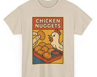 Retro komisch T-shirt kipnuggets: grappig fastfood-T-shirt